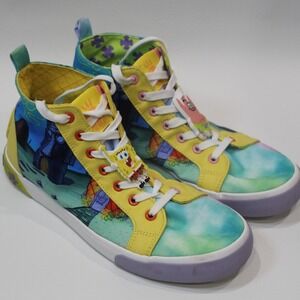Ground Up Spongebob Squarepants High Top Sneakers Mens Size 10.5‎ Cartoon Charm